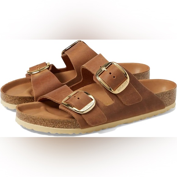 Birkenstock Women’s Arizona Big Buckle - Oiled Leather - Size 37, Antique Cognac - Picture 1 of 7